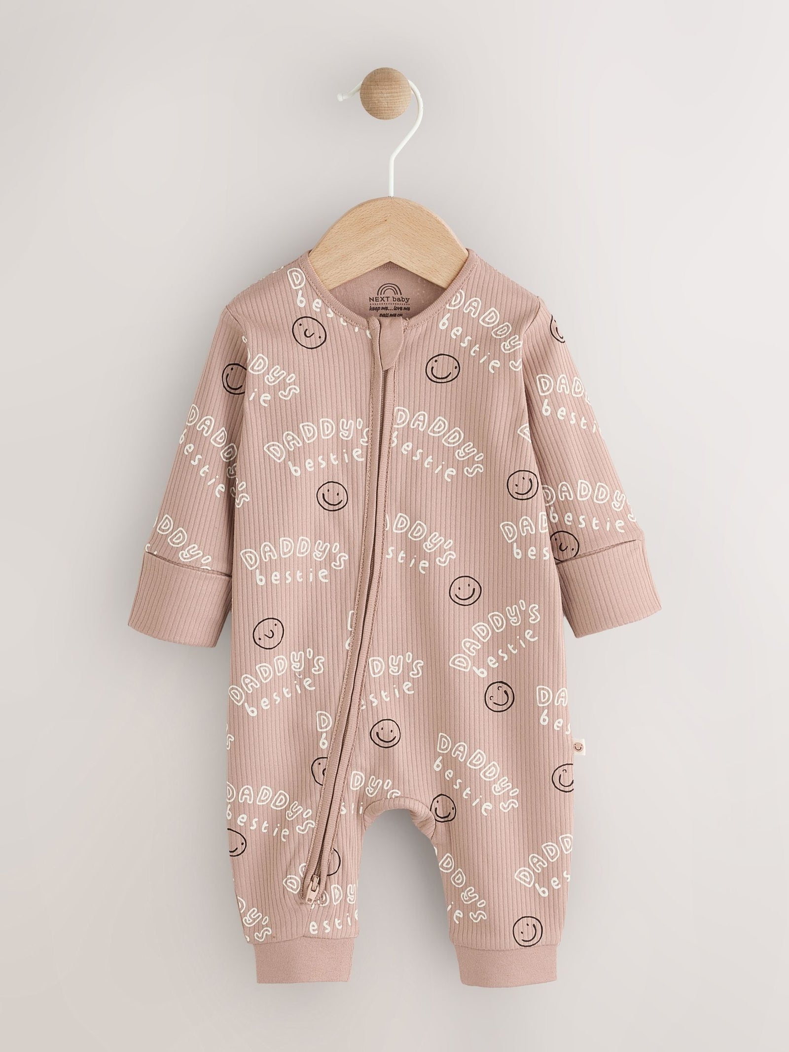Neutral Family Two Way Zip Footless Baby Sleepsuit (0-18mths)