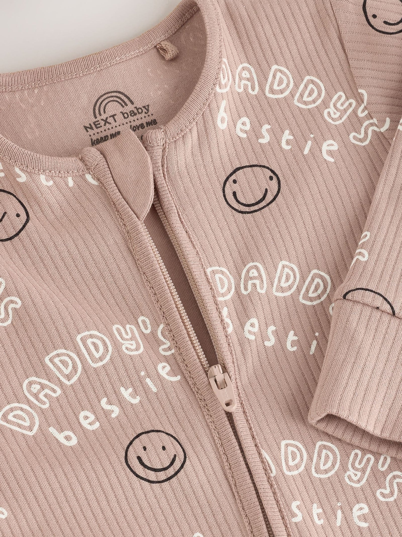 Neutral Family Two Way Zip Footless Baby Sleepsuit (0-18mths)