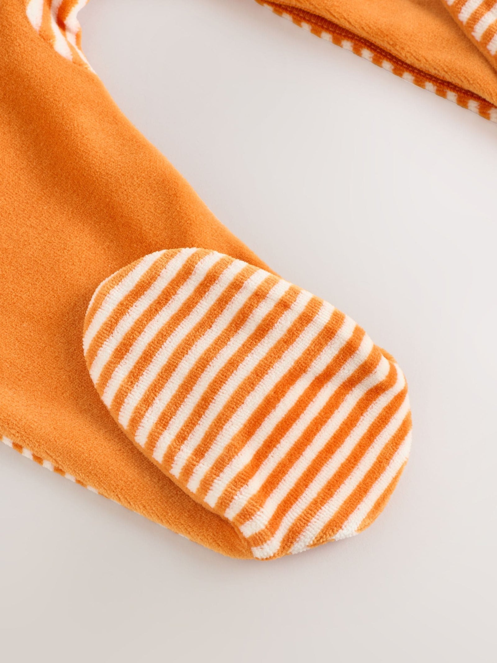 Orange Halloween Velour Pumpkin Dress Up Baby Sleepsuit
