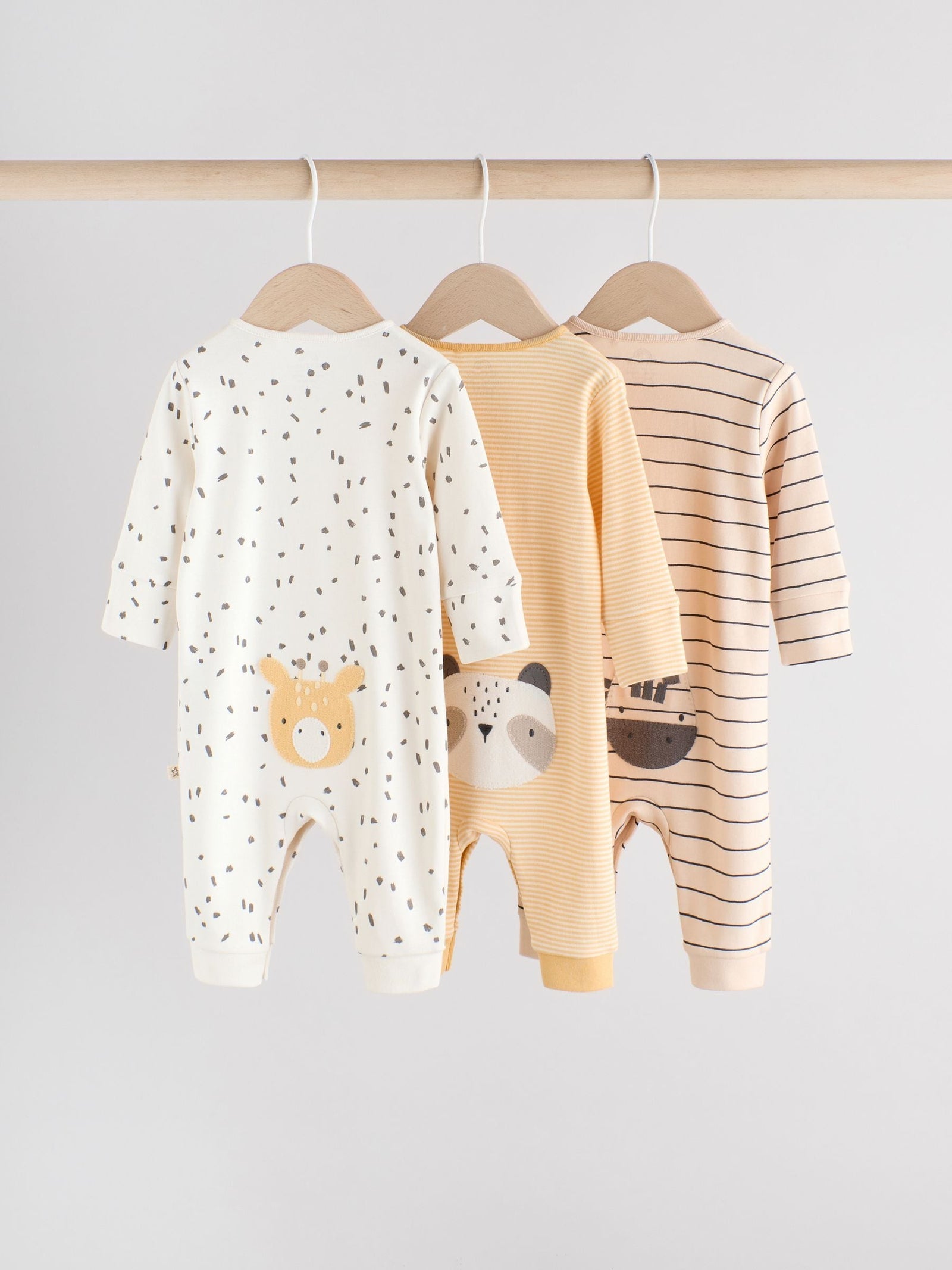 Neutral Baby Footless Character Sleepsuits 3 Pack (0mths-3yrs)