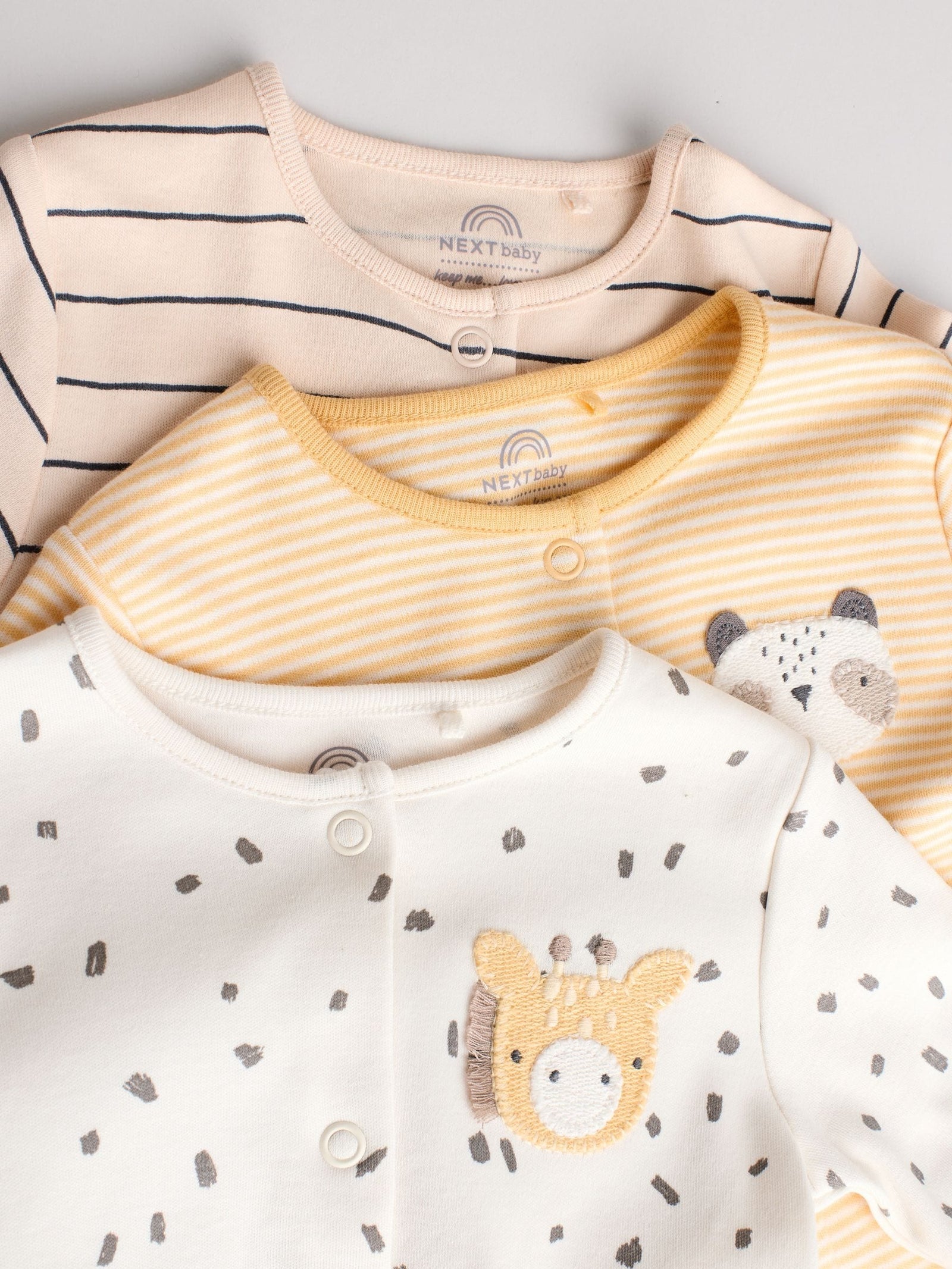 Neutral Baby Footless Character Sleepsuits 3 Pack (0mths-3yrs)