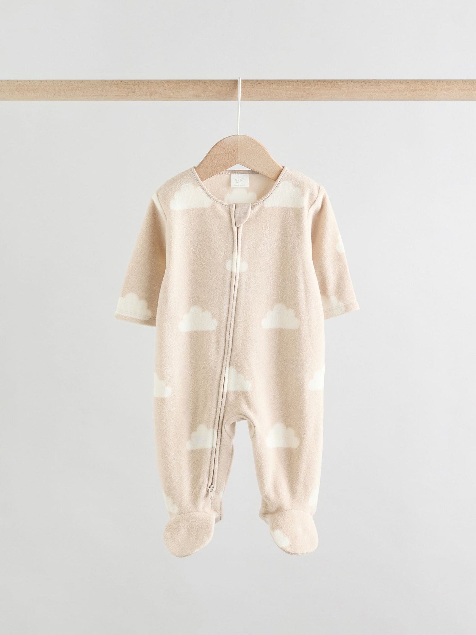 Neutral Baby Micro Fleece Two Way Zip Sleepsuits 2 Pack