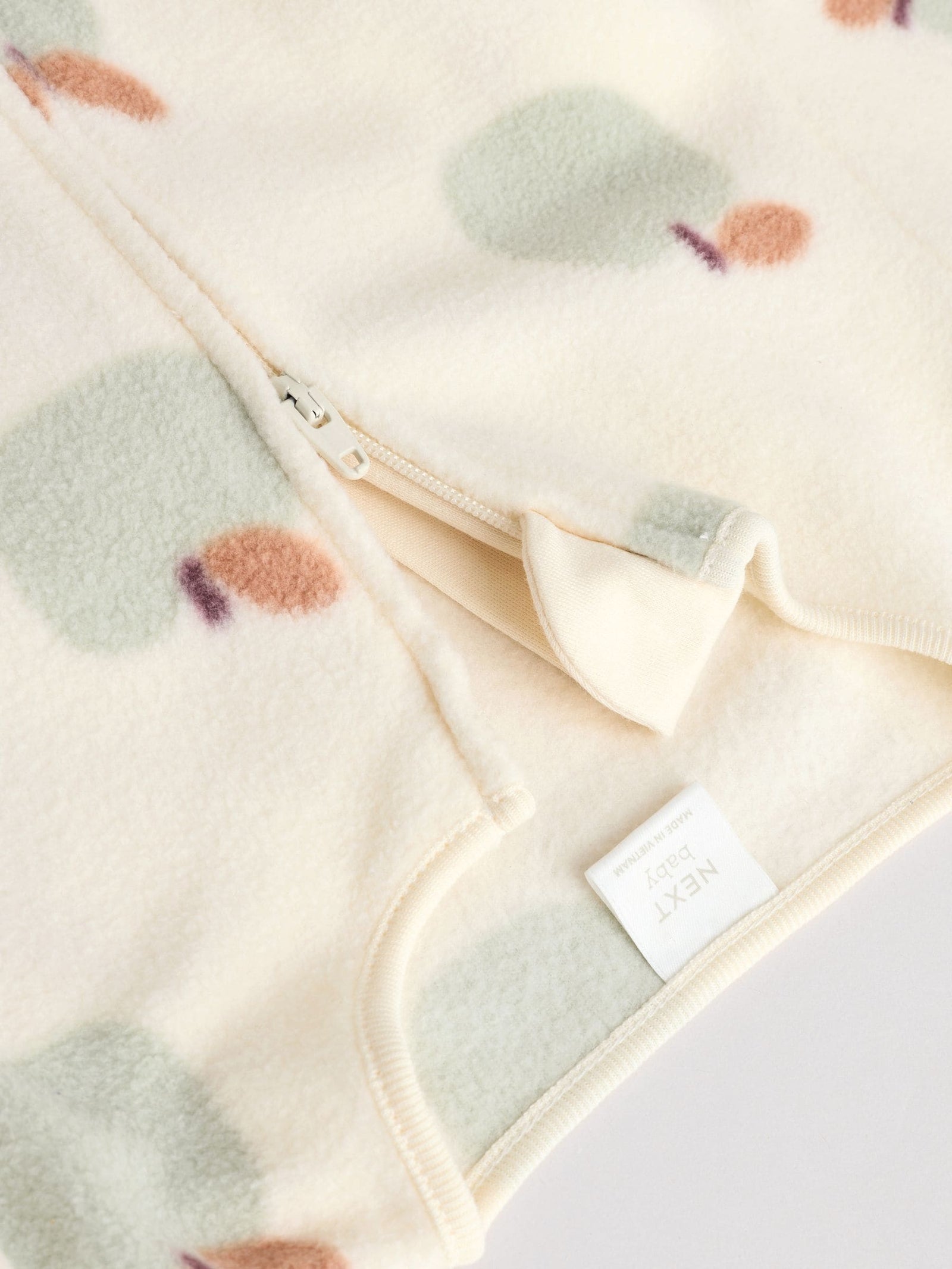 Sage Green Apple Baby Micro Fleece Two Way Zip Sleepsuits 2 Pack