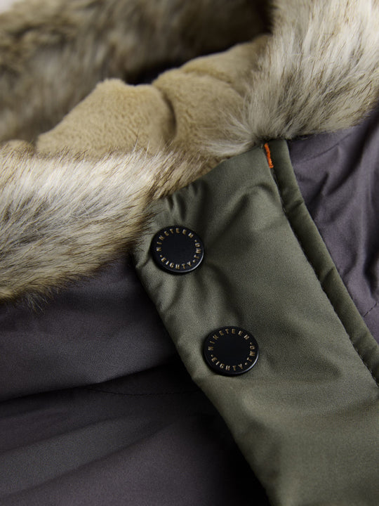 Green Waterproof Warm Padded Coat (12mths-10yrs)