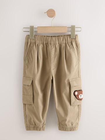Tan Brown Bear Regular Fit Cargo Trousers (3mths-7yrs)