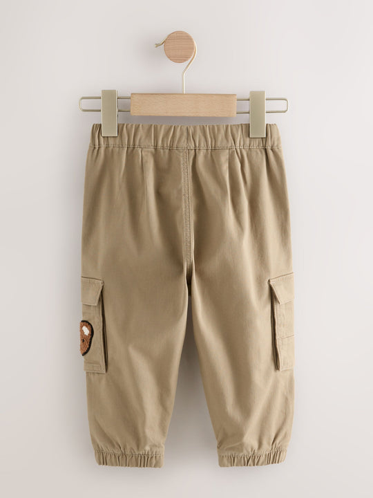 Tan Brown Bear Regular Fit Cargo Trousers (3mths-7yrs)
