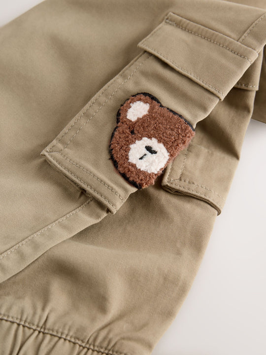 Tan Brown Bear Regular Fit Cargo Trousers (3mths-7yrs)