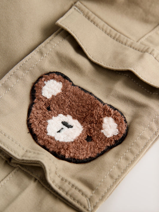 Tan Brown Bear Regular Fit Cargo Trousers (3mths-7yrs)