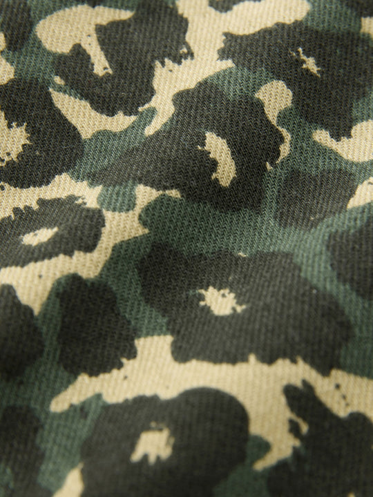 Green Leopard Print Pull On Wide Trousers (3mths-7yrs)