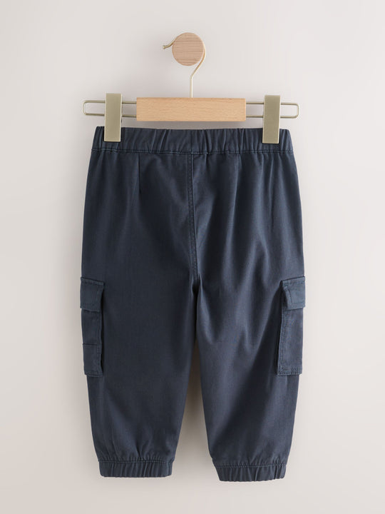 Navy Regular Fit Cargo Trousers (3mths-7yrs)