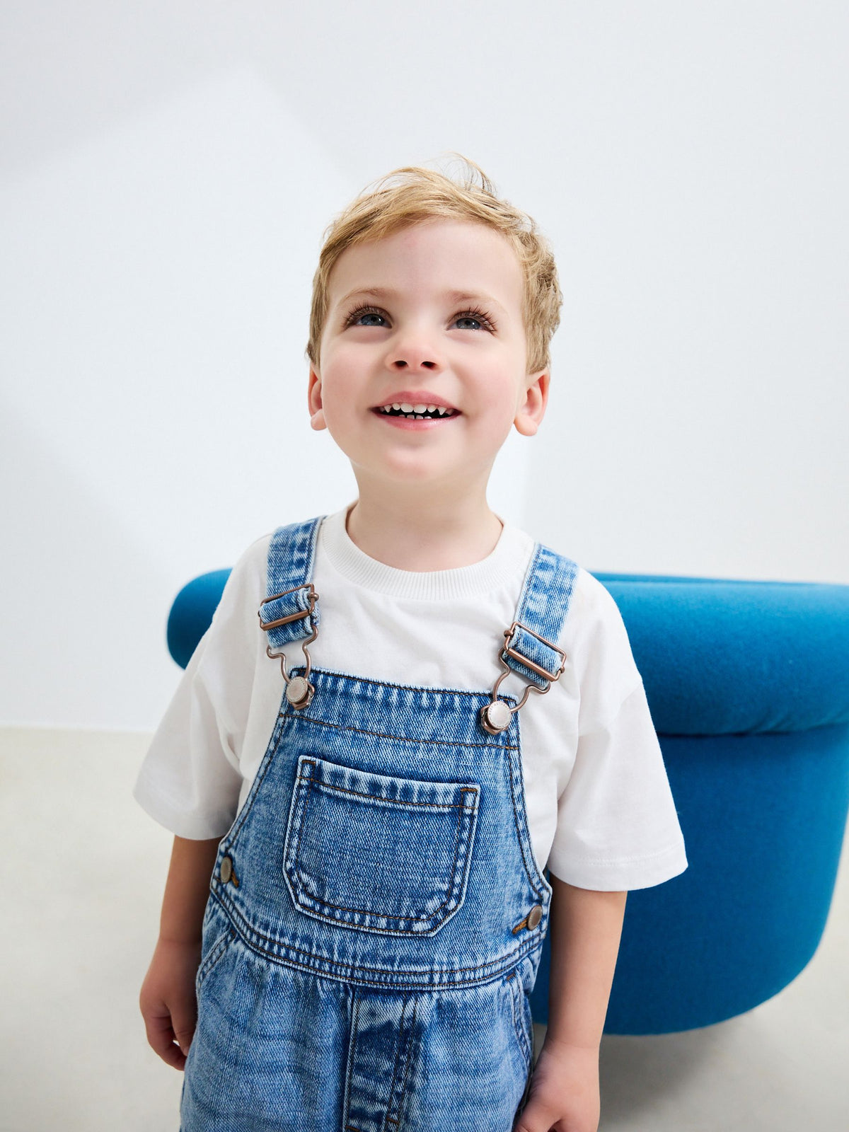 Mid Blue Dungarees (3mths-7yrs)