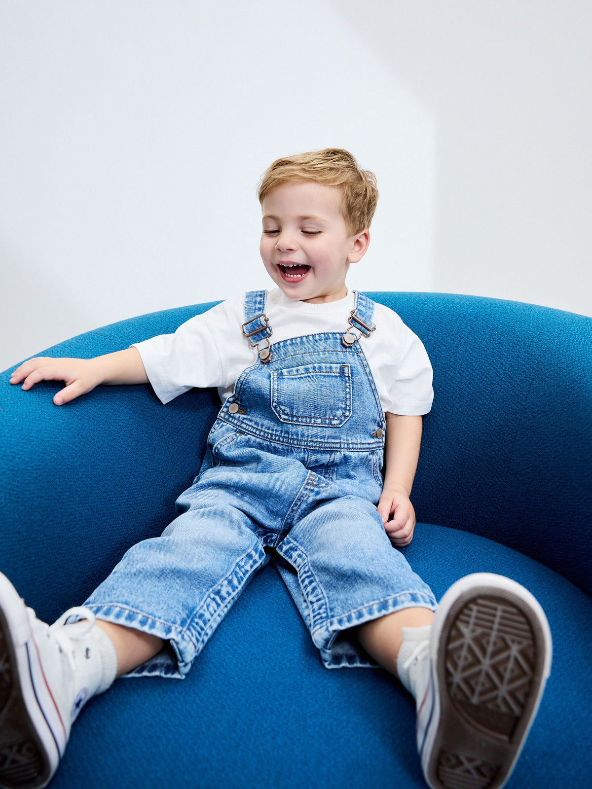 Mid Blue Dungarees (3mths-7yrs)