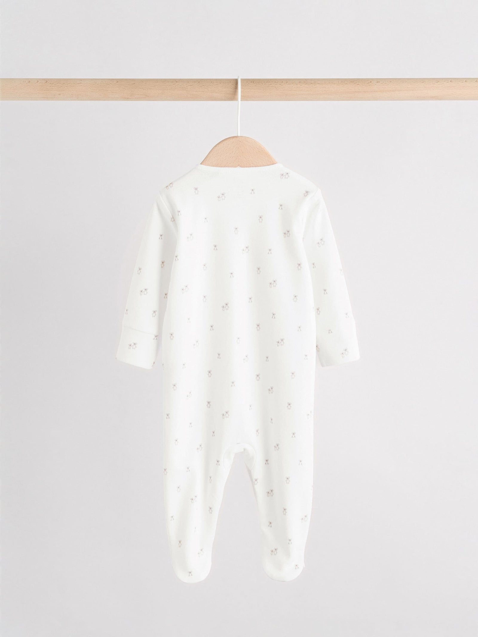 White Baby Sleepsuit, Bodysuit, Beanie and Bib Set 4 Piece (0-9mths)