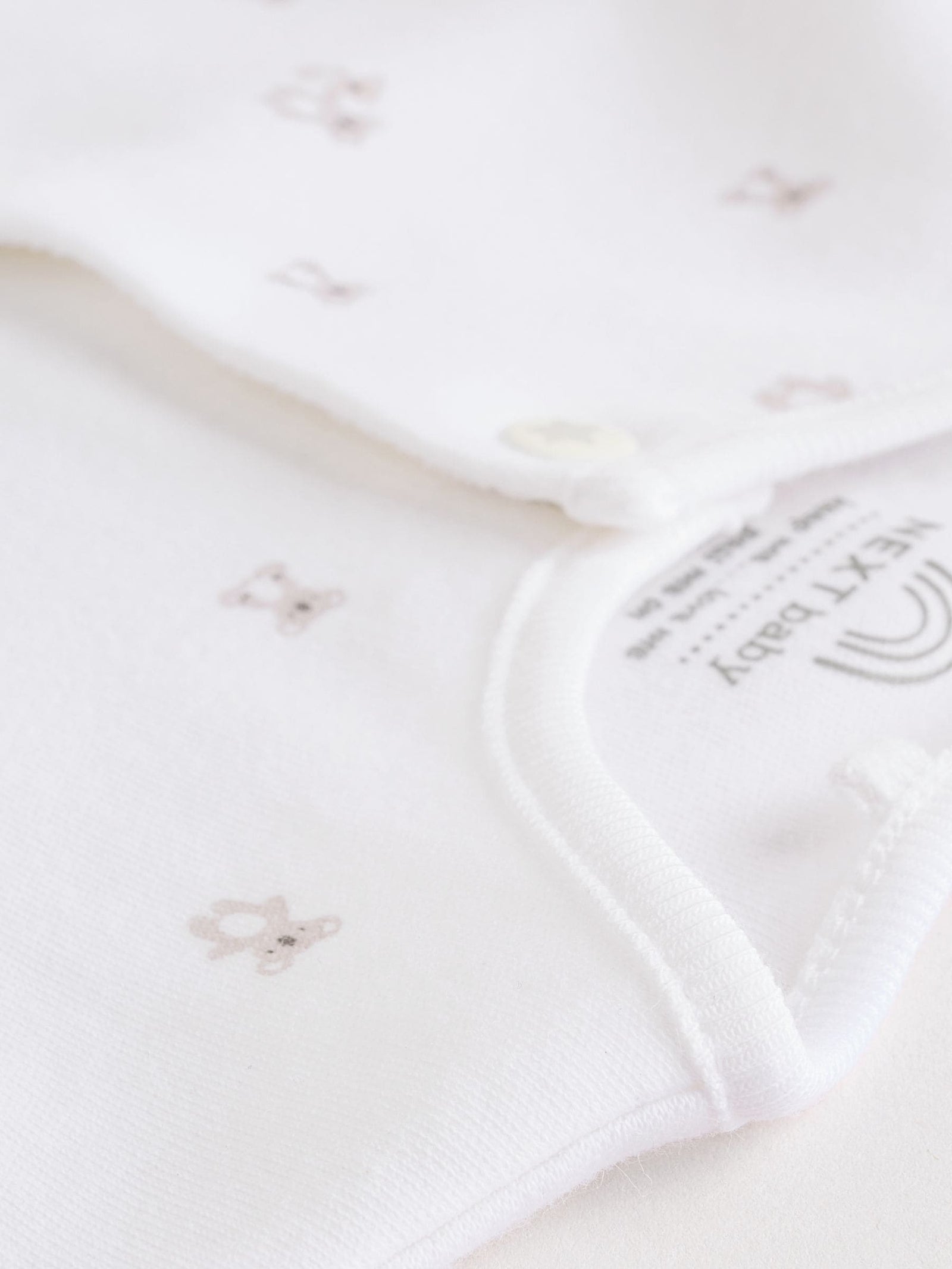 White Baby Sleepsuit, Bodysuit, Beanie and Bib Set 4 Piece (0-9mths)
