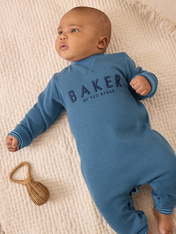Baker by Ted Baker Textured Long Sleeve Romper