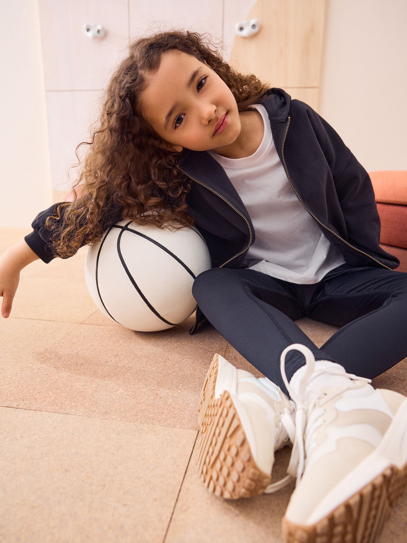 Black Cotton Rich Zip Through Sports Hoodie (3-16yrs)
