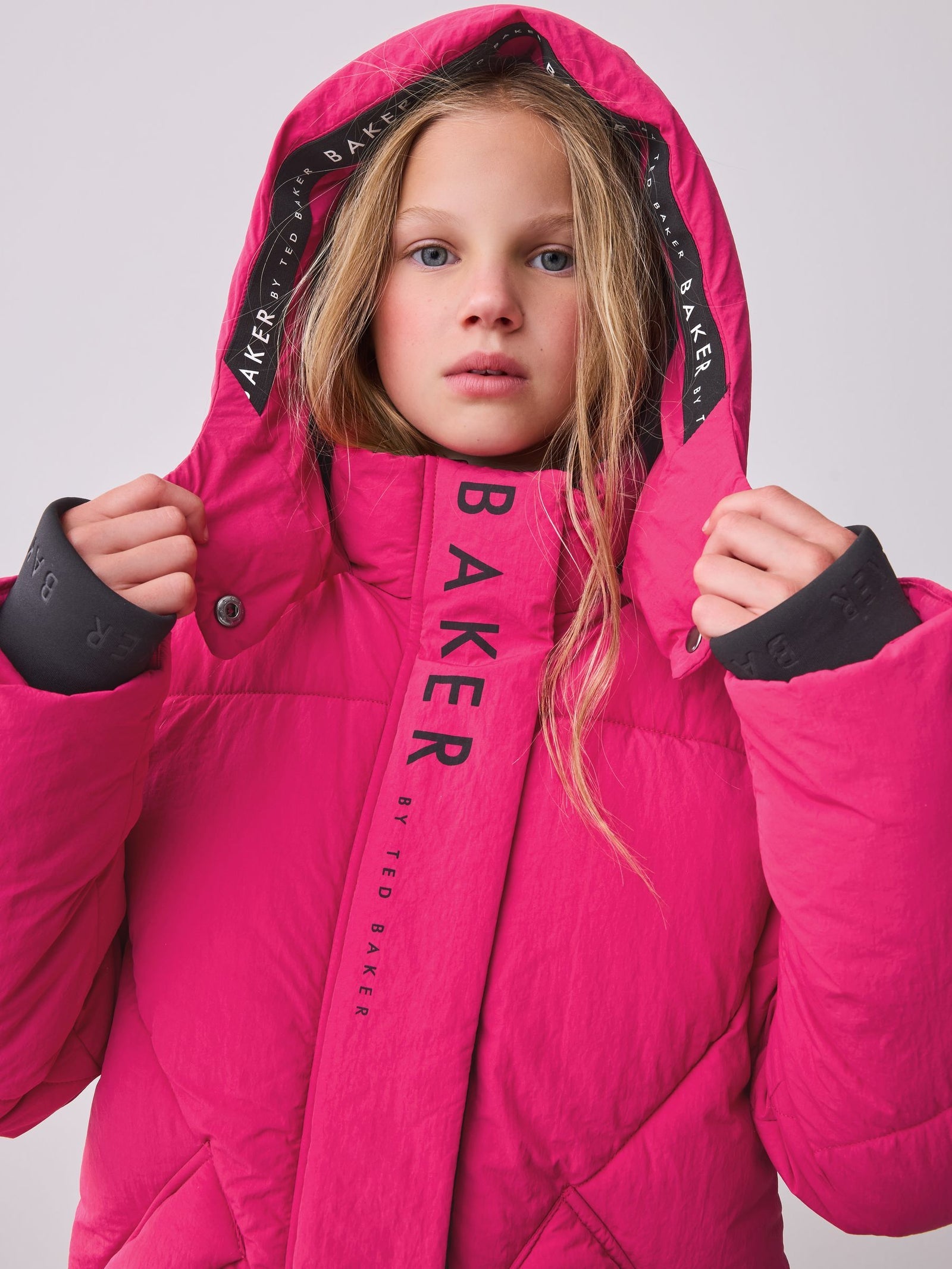 Baker by Ted Baker Girls Shower Resistant Longline Padded Coat