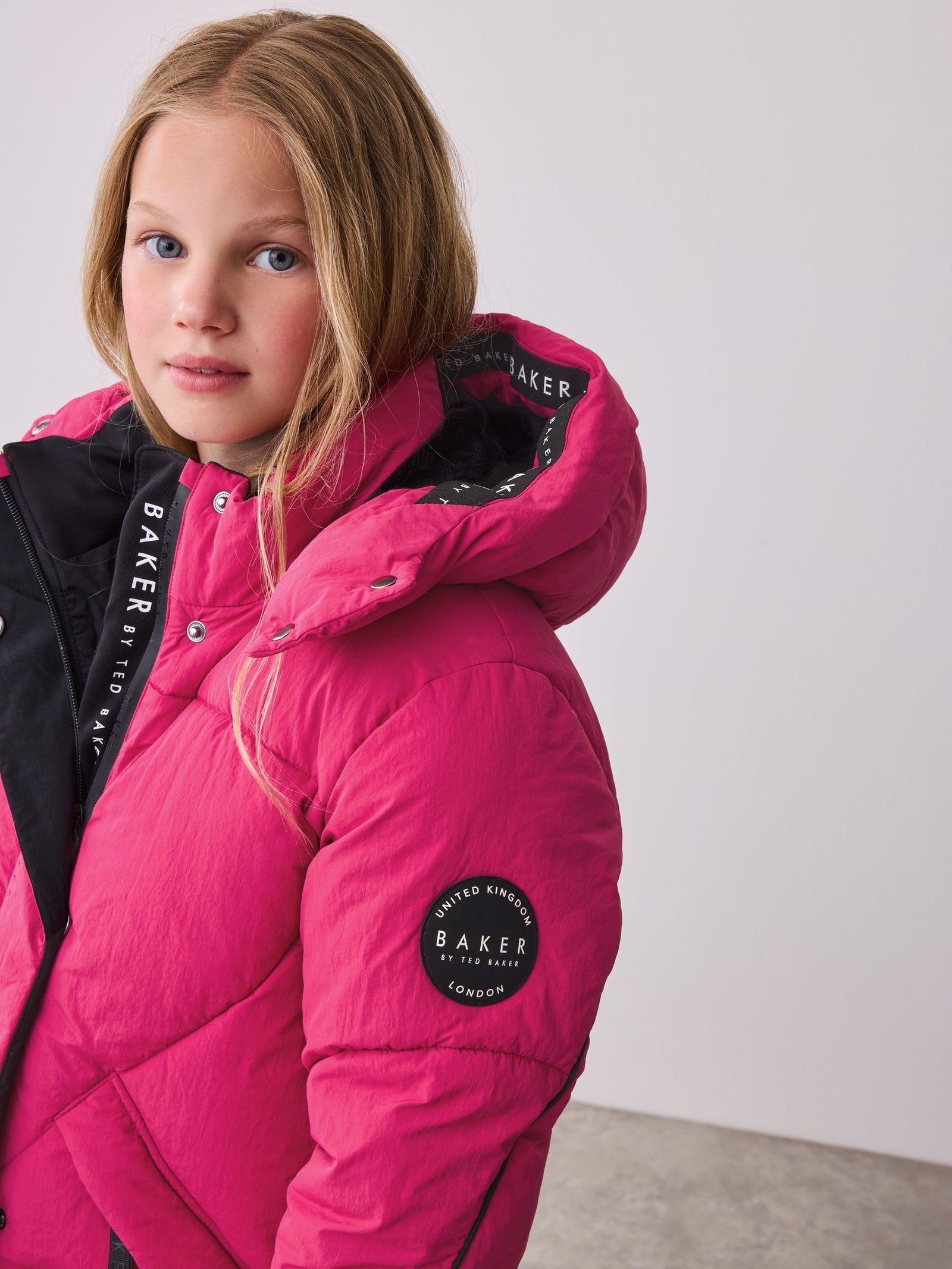 Baker by Ted Baker Girls Shower Resistant Longline Padded Coat
