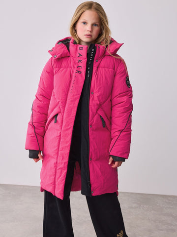 Baker by Ted Baker Girls Shower Resistant Longline Padded Coat