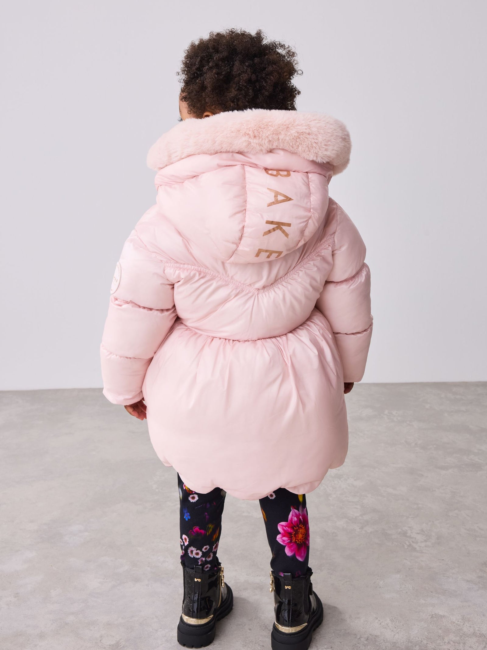 Baker by Ted Baker Shower Resistant Scallop Padded Coat With Detachable Bag