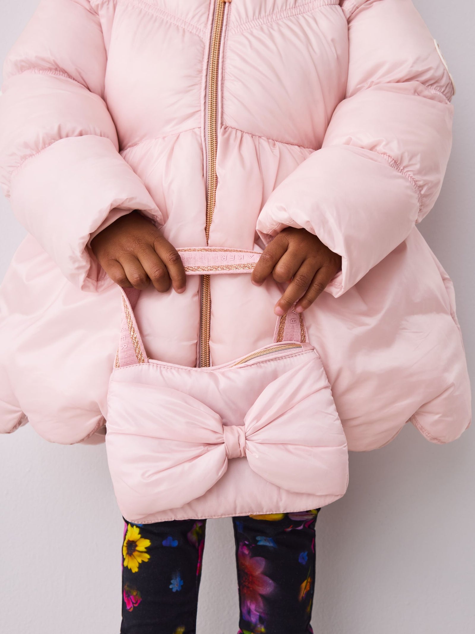 Baker by Ted Baker Shower Resistant Scallop Padded Coat With Detachable Bag