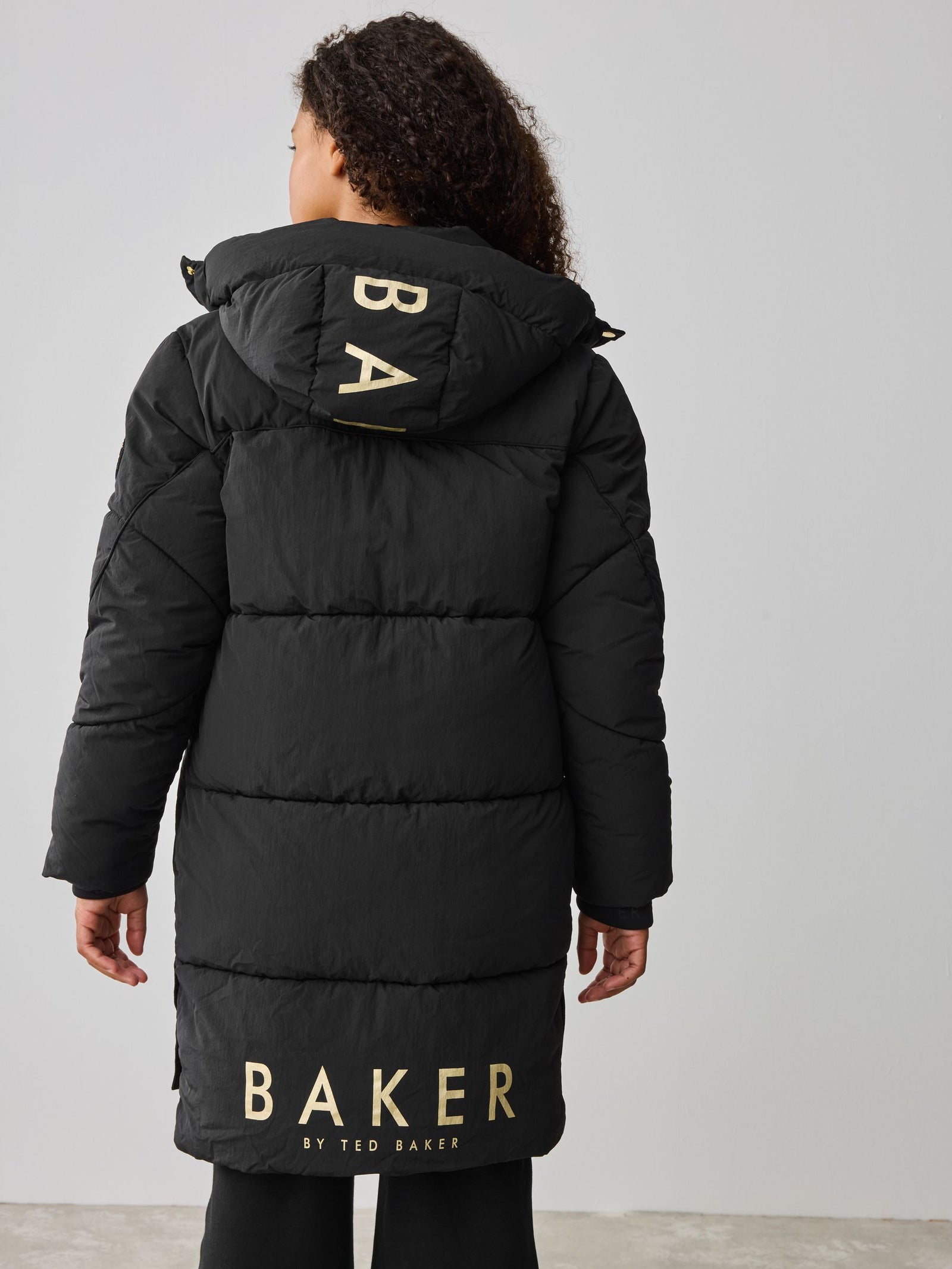 Baker by Ted Baker Girls Shower Resistant Longline Padded Coat