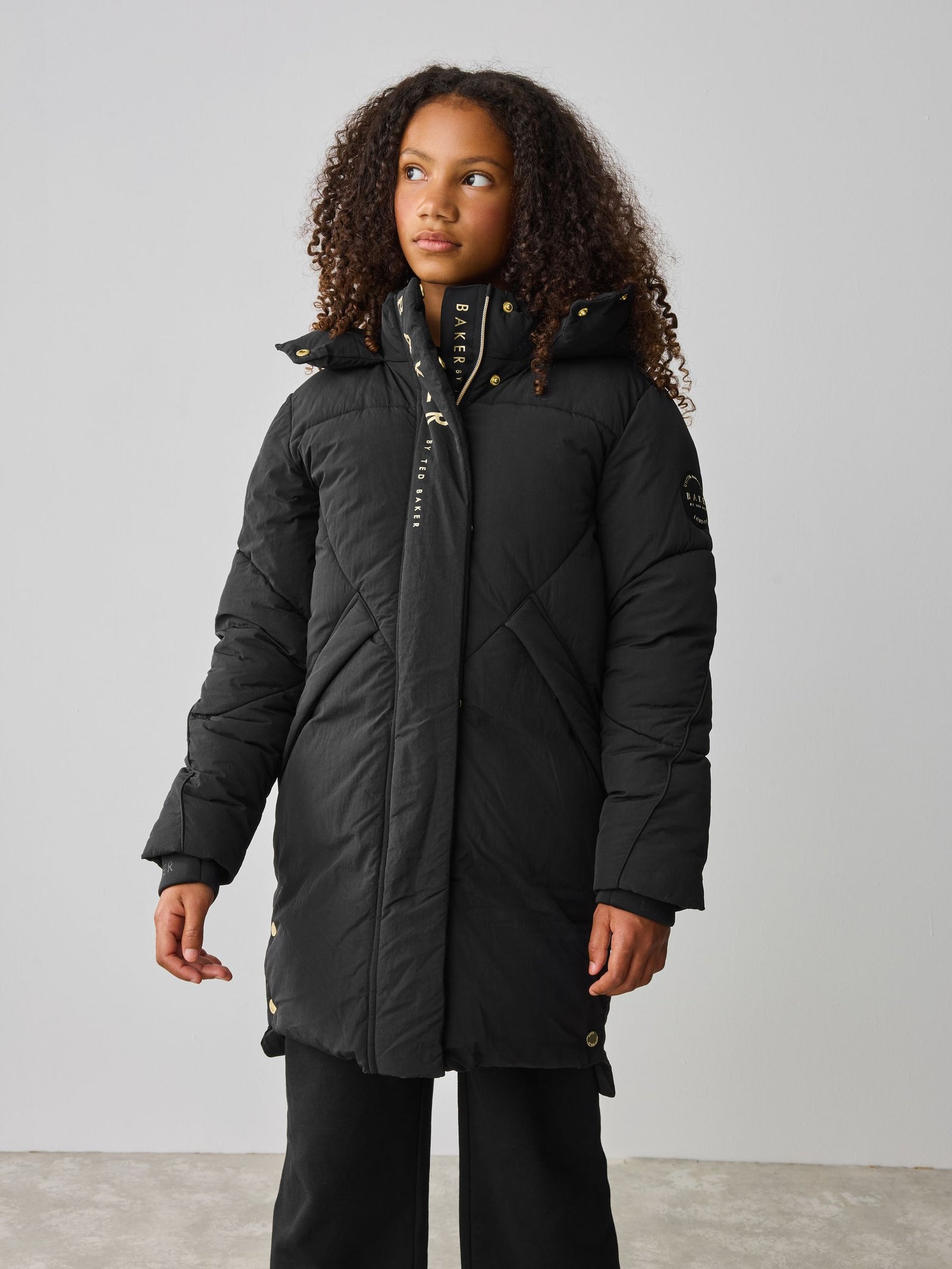Baker by Ted Baker Girls Shower Resistant Longline Padded Coat