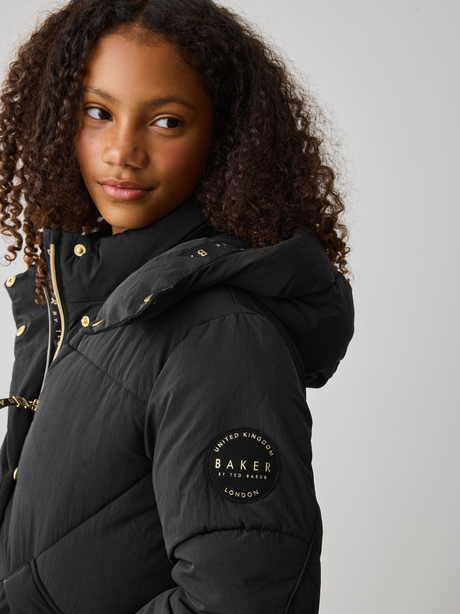 Baker by Ted Baker Girls Shower Resistant Longline Padded Coat