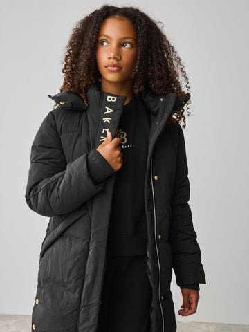 Baker by Ted Baker Girls Shower Resistant Longline Padded Coat