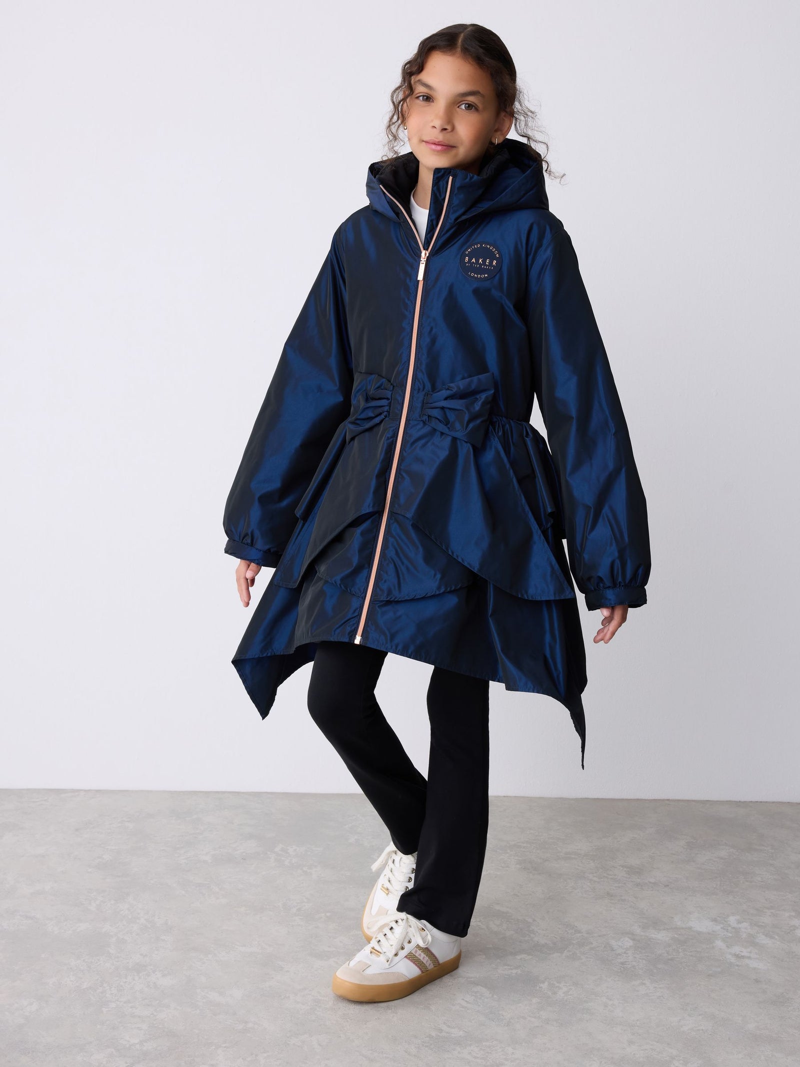 Baker by Ted Baker Shower Resistant Bow Frill Raincoat