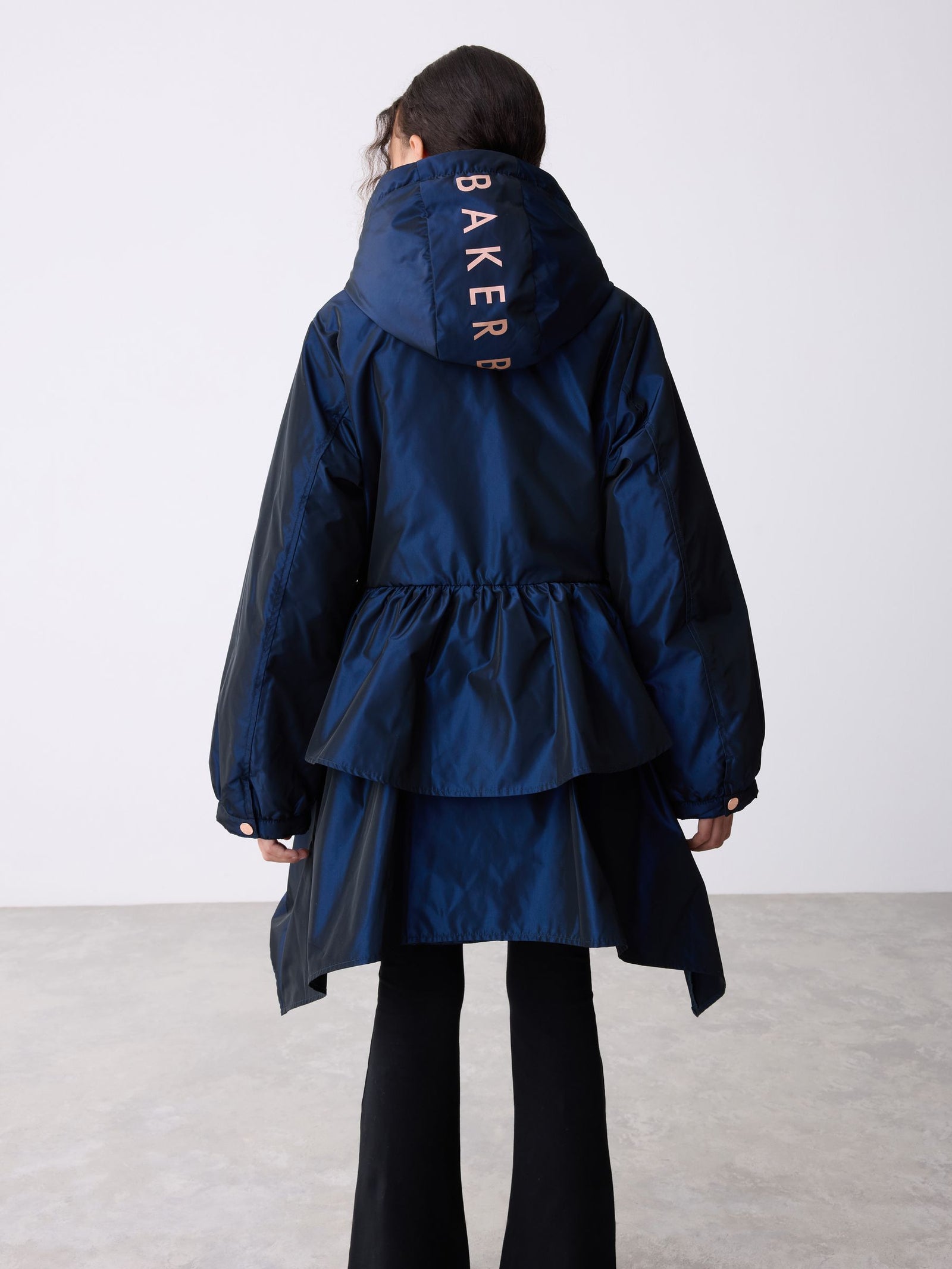 Baker by Ted Baker Shower Resistant Bow Frill Raincoat