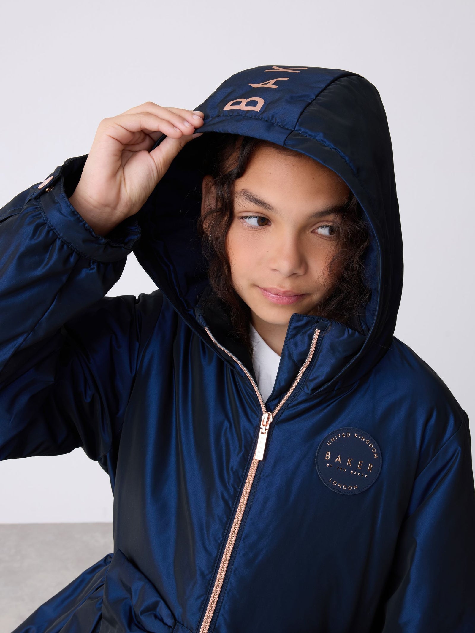 Baker by Ted Baker Shower Resistant Bow Frill Raincoat