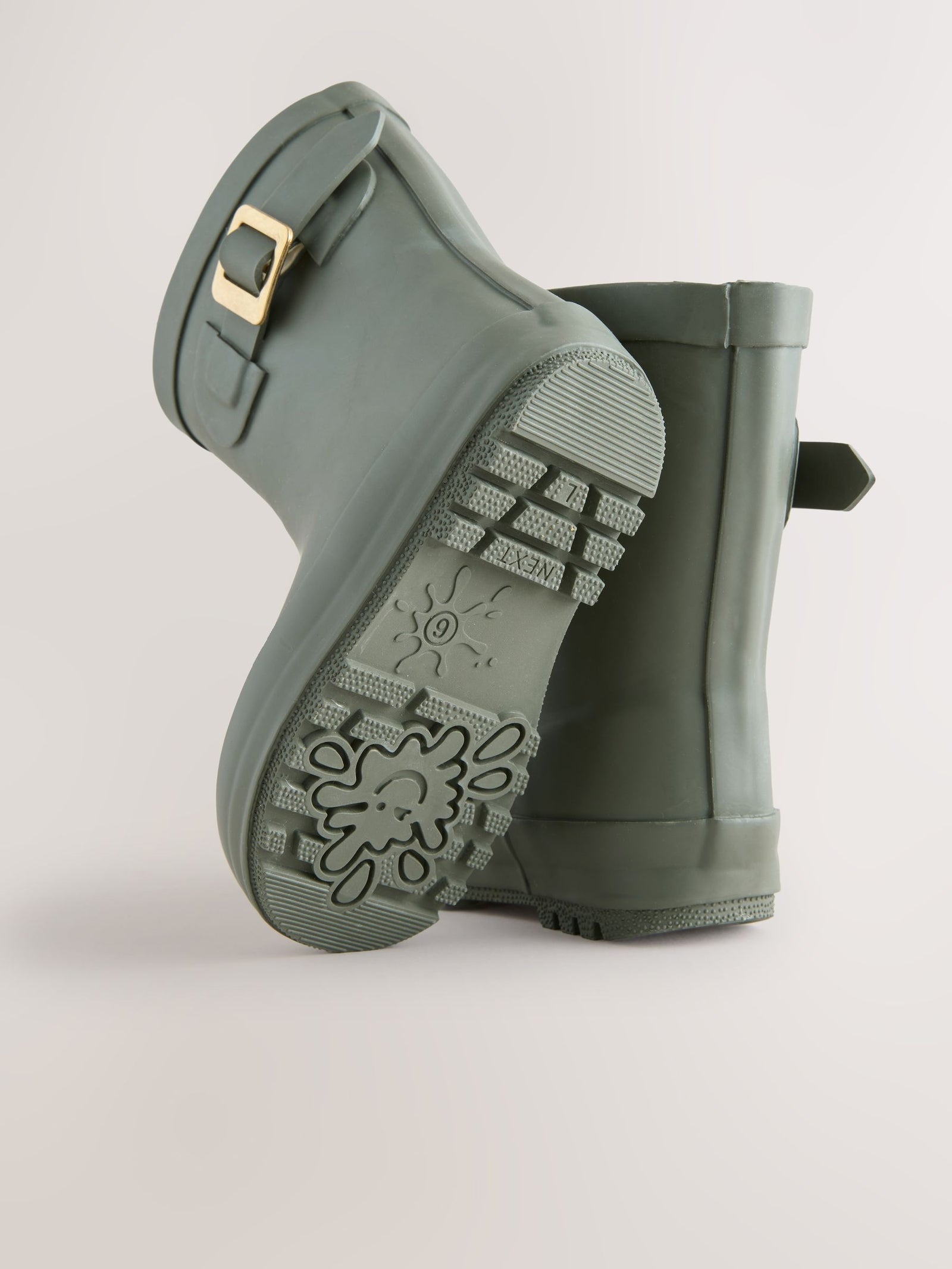 Green Buckle Wellies
