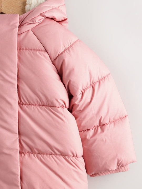 Pink Hooded Baby Padded Jacket (0mths-2yrs)