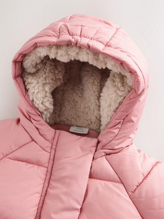 Pink Hooded Baby Padded Jacket (0mths-2yrs)