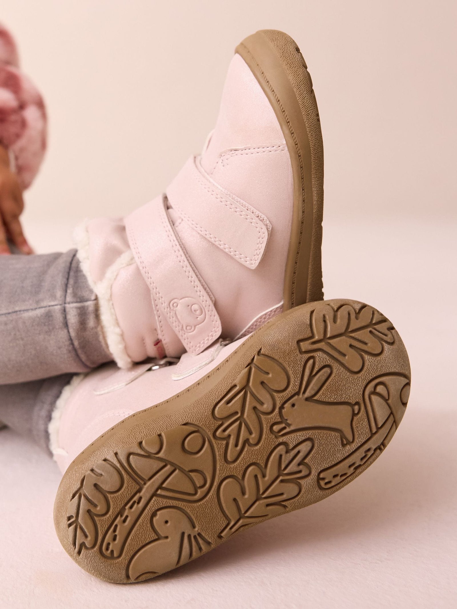 Pink Waterproof Touch Fastening Boots