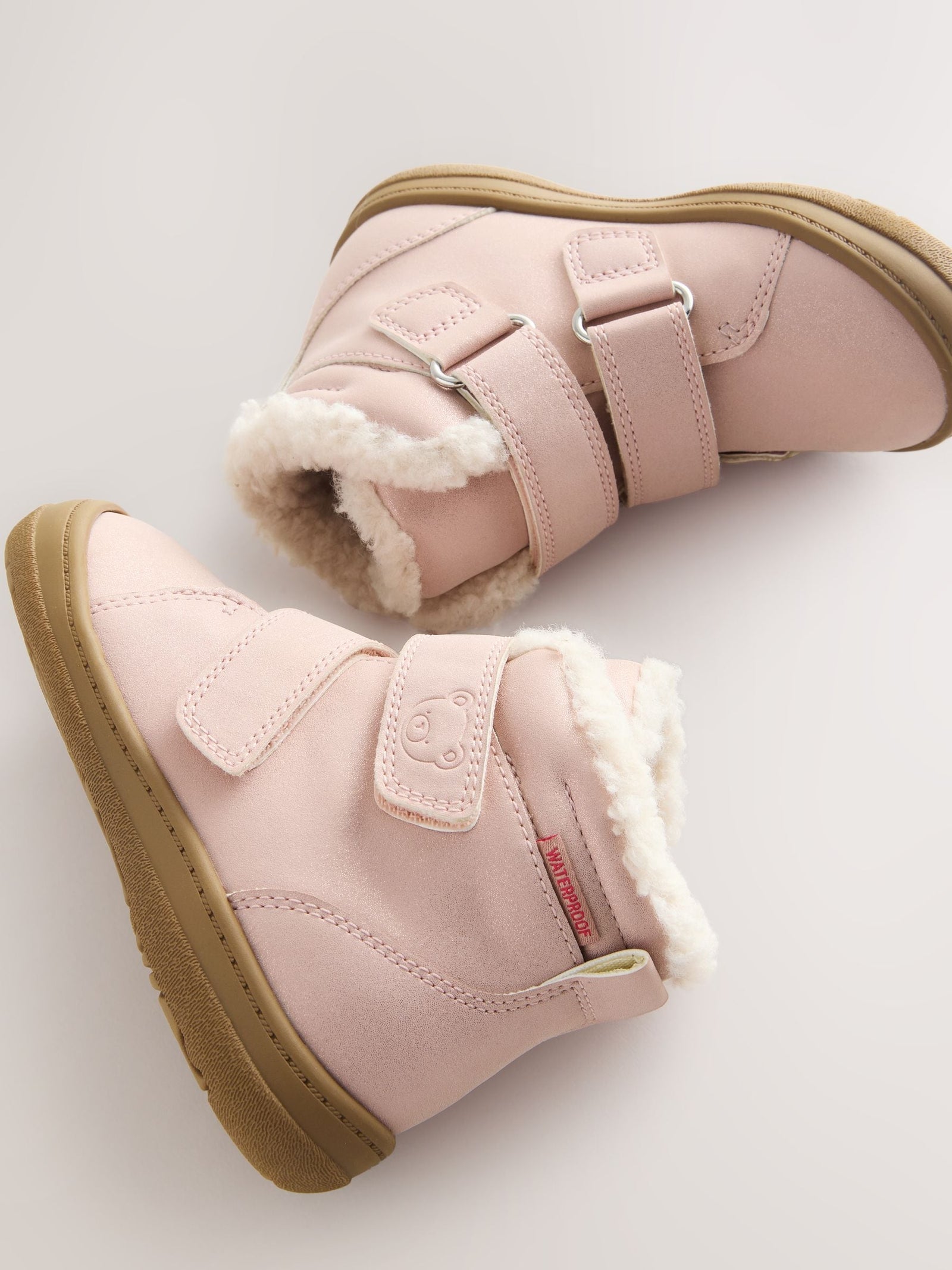 Pink Waterproof Touch Fastening Boots