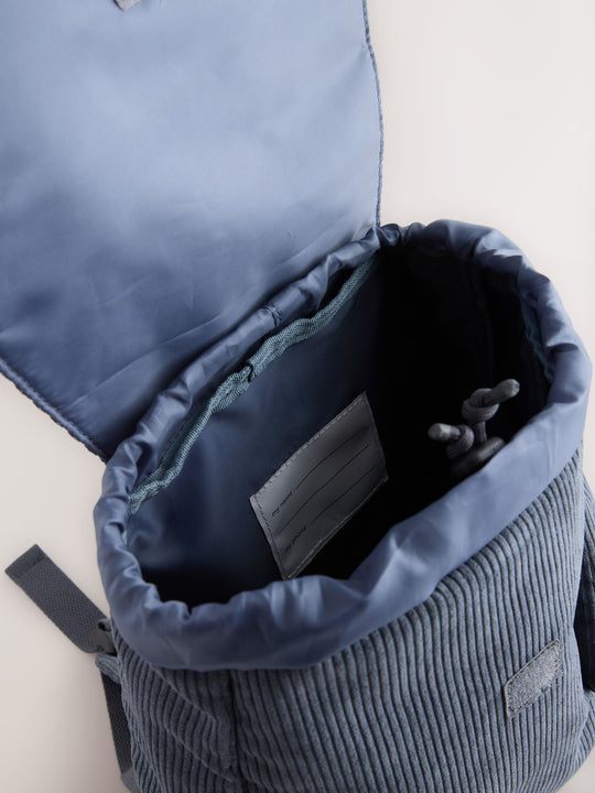 Blue Cord Monster Backpack