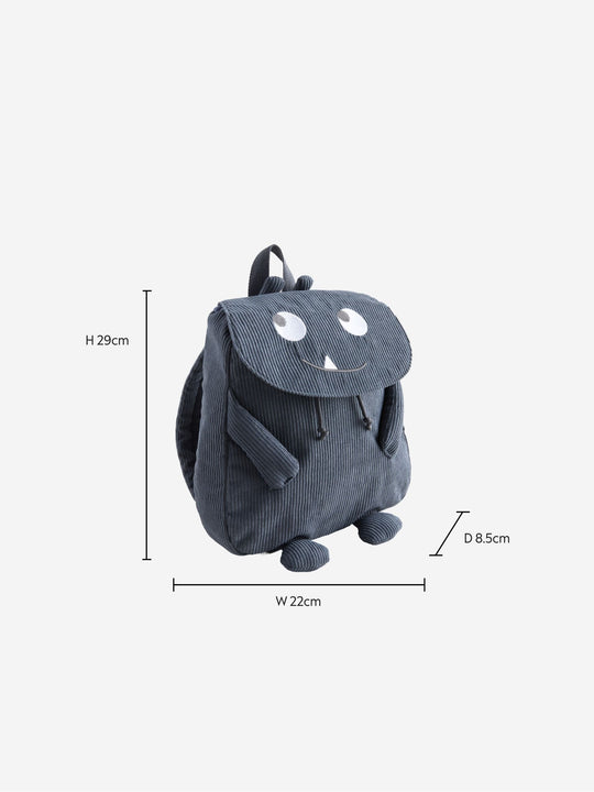 Blue Cord Monster Backpack