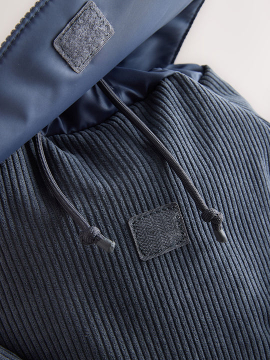 Blue Cord Monster Backpack