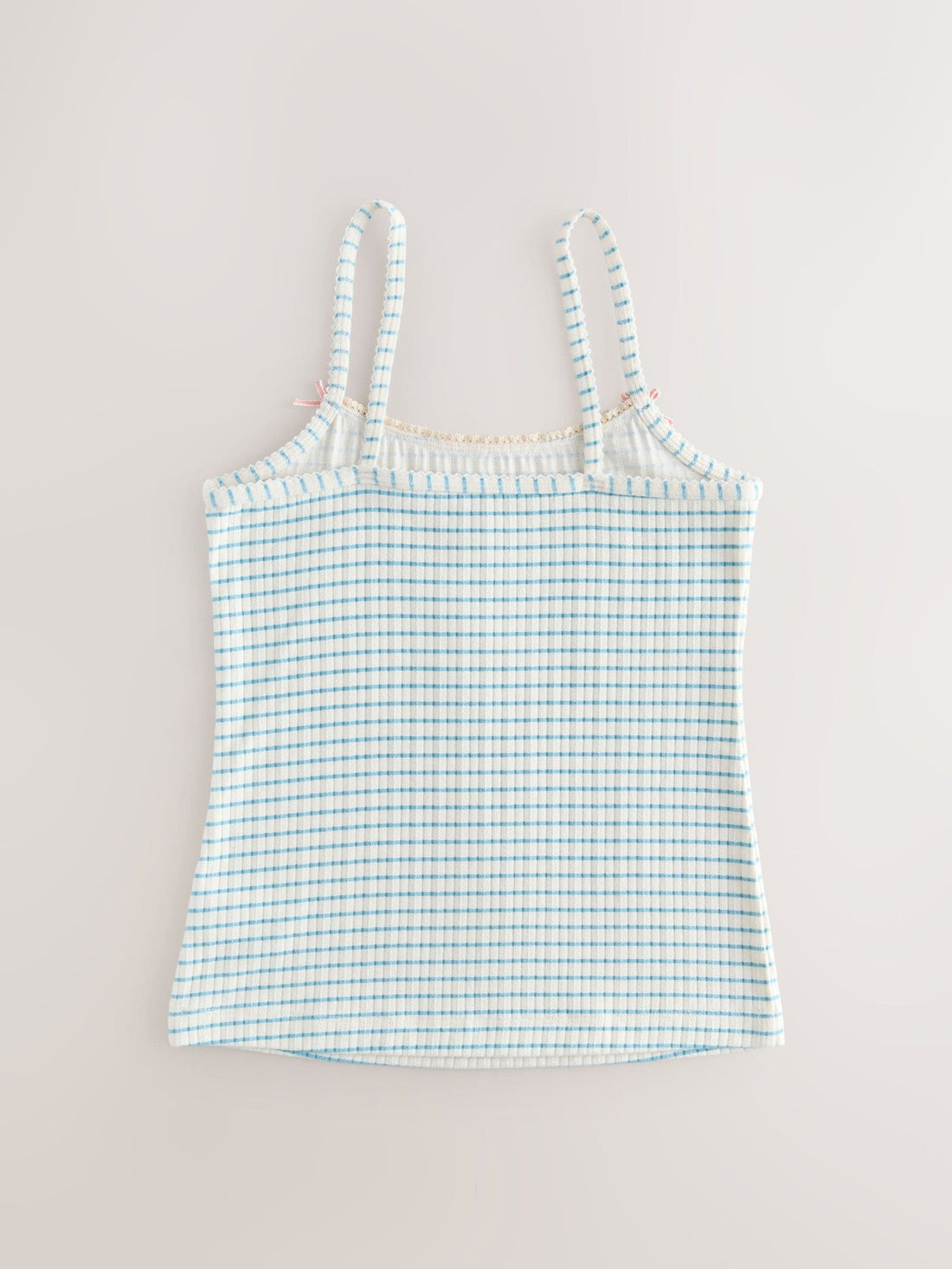 Cream Strappy Textured Cami Vests 3 Pack (1.5-16yrs)