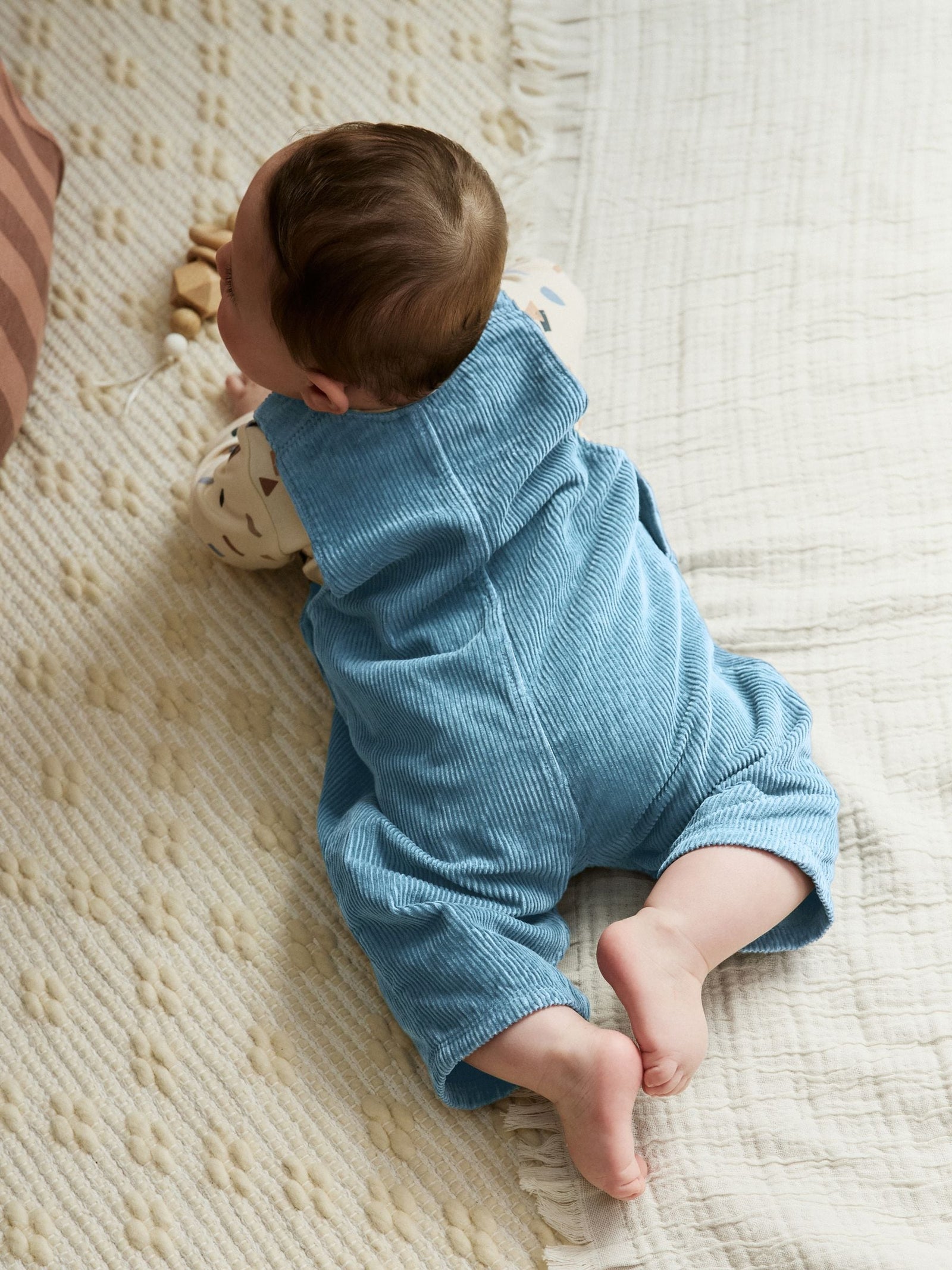 Mid Blue Cord Dungarees and Bodysuit Set (0mths-2yrs)