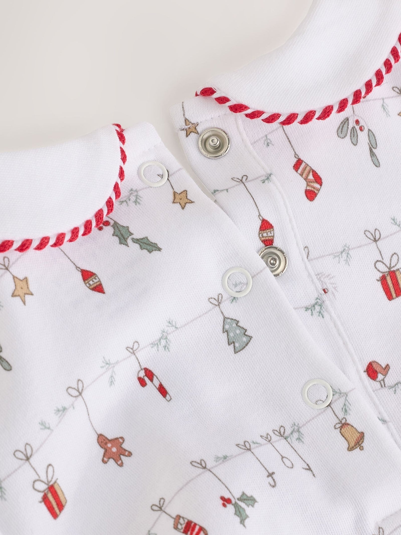 White My First Baby Christmas Sleepsuit (0-18mths)