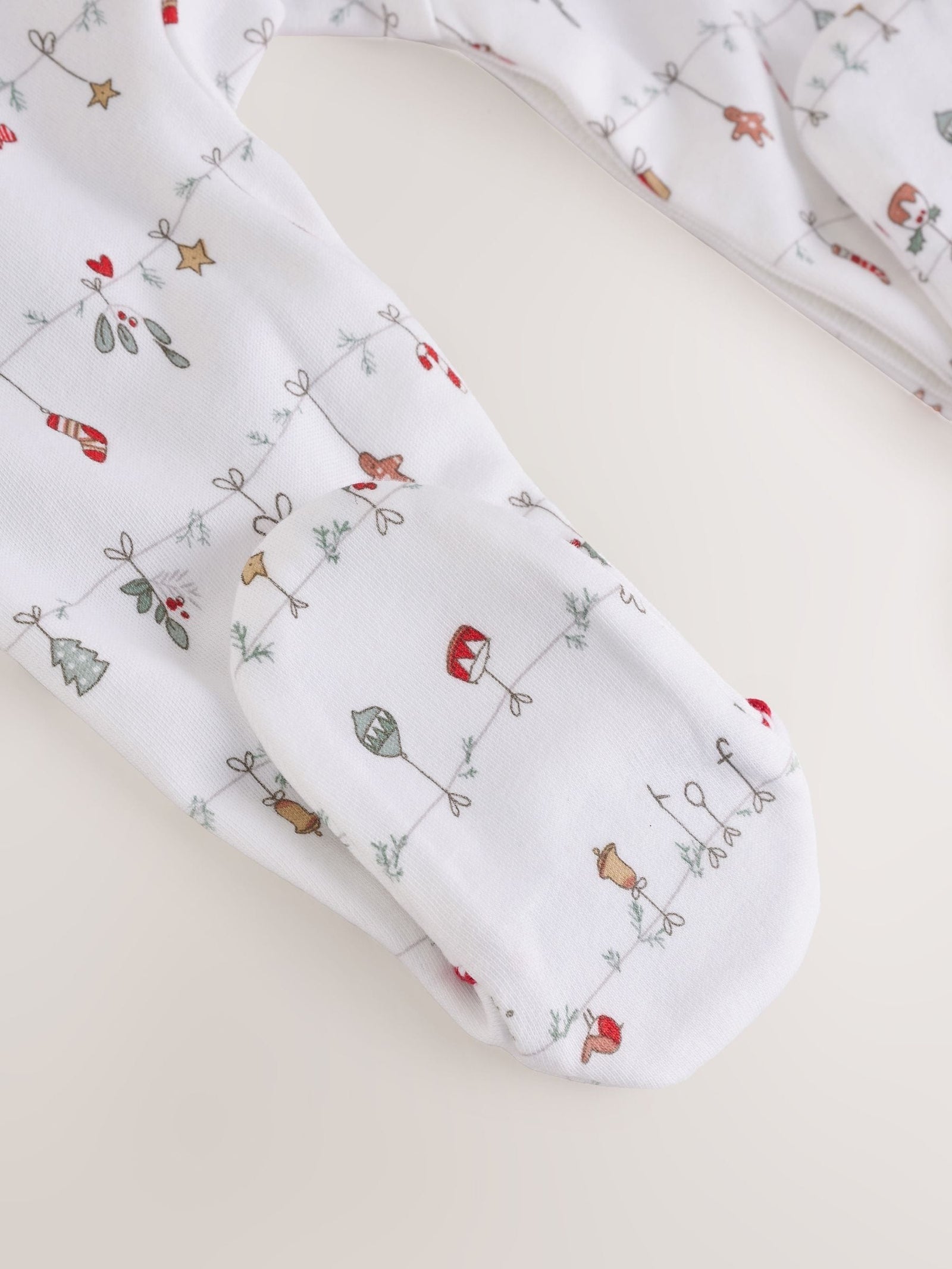 White My First Baby Christmas Sleepsuit (0-18mths)