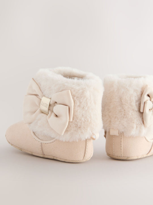 Baker by Ted Baker Baby Girls Faux Fur Trim Padders Boots
