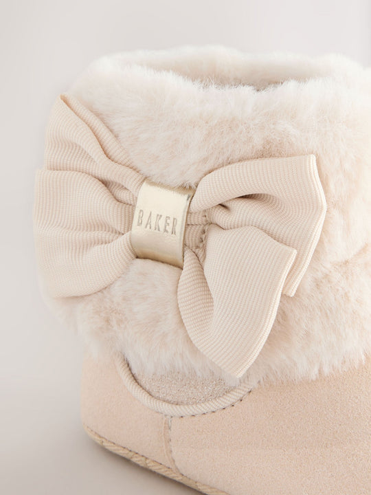 Baker by Ted Baker Baby Girls Faux Fur Trim Padders Boots