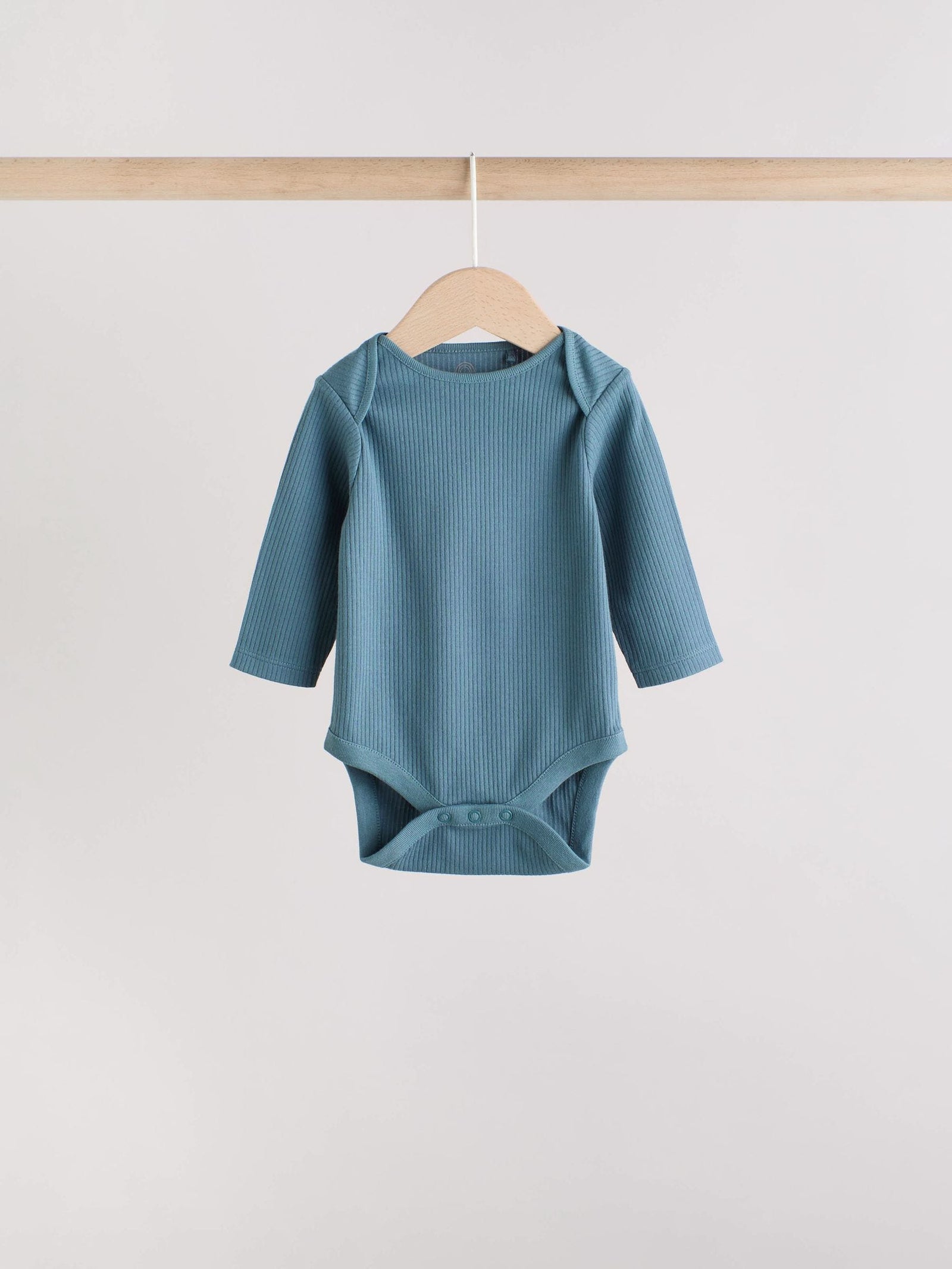 Blue Baby Long Sleeve Bodysuits 5 Pack