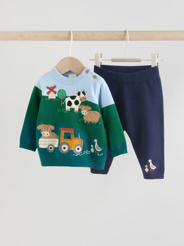Bright Farm Knitted Top and Leggings Set (0mths-2yrs)