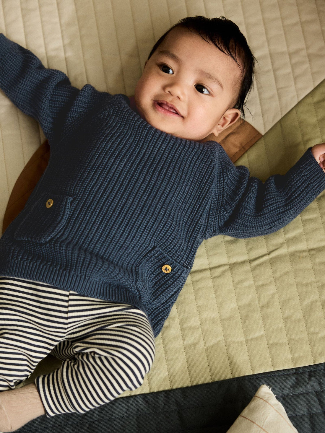Blue Baby Knitted Jumper and Leggings Set