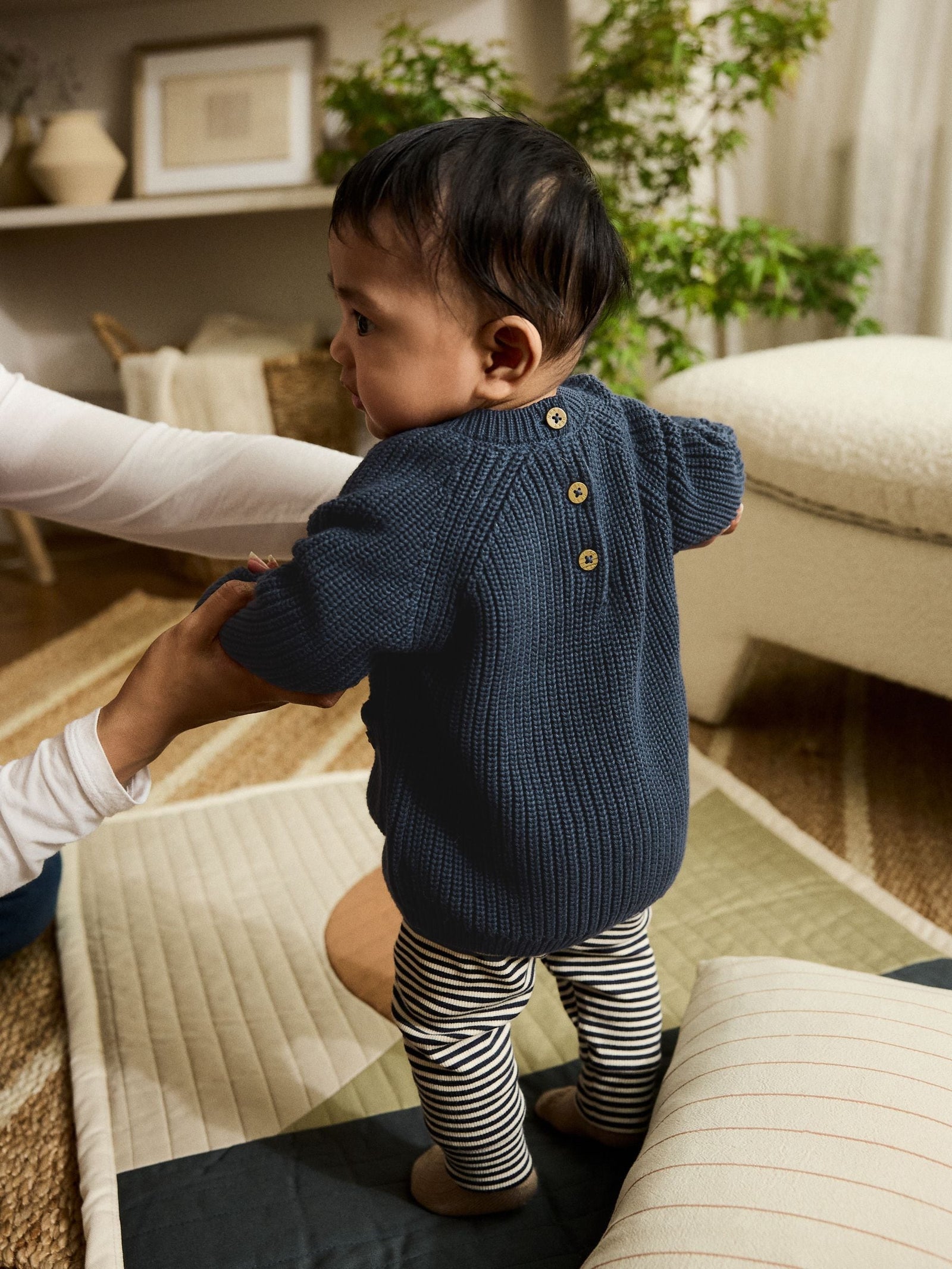 Blue Baby Knitted Jumper and Leggings Set (0mths-2yrs)